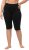 Ulla Popken Stretch Knit Bike Shorts Black - Jeans & Broeken in Grote Maten – Plus Size - 
