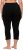 Ulla Popken Basic Stretch Knit Capris Black - Jeans & Broeken in Grote Maten – Plus Size - 