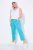 Ulla Popken Roll Tab Hem Stretch Cargo Pants Deep Aqua - Broeken - Dames broeken in grote maten