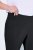 Ulla Popken Bengaline Elastic Waist Stretch Capri Pants Black - Stoffen broeken - Wijde stoffen broeken voor dames
