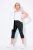 Ulla Popken Bengaline Elastic Waist Stretch Capri Pants Black - Stoffen broeken - Wijde stoffen broeken voor dames