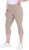 Ulla Popken Bengaline Elastic Waist Stretch Capri Pants Orange - Jeans & Broeken in Grote Maten – Plus Size - 