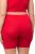 Ulla Popken Lace Hem Stretch Viscose Knit Bicycle Length Lounge Shorts Red - Jeans & Broeken in Grote Maten – Plus Size - 
