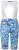 Ulla Popken Abstract Print Padded Cycling Shorts With Suspenders White - Jeans & Broeken in Grote Maten – Plus Size - 