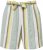 Ulla Popken Striped Wide Leg Elastic Waistband Shorts White - Jeans & Broeken in Grote Maten – Plus Size - 