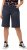 Ulla Popken Frayed Hemline Elastic Waistband Bermuda Shorts Navy - Jeans & Broeken in Grote Maten – Plus Size - 