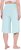 Ulla Popken Wide Leg Flared Bermuda Shorts Blue - Jeans & Broeken in Grote Maten – Plus Size - 