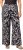 Ulla Popken Checkered Floral Elastic Waist Palazzo Paints Black - Jeans & Broeken in Grote Maten – Plus Size - 