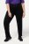 Ulla Popken Striped Elastic Waist Sweatpants Black - Jeans & Broeken in Grote Maten – Plus Size - 