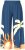 Ulla Popken Abstract Landscape Elastic Waist Palazzo Pants Blue - Jeans & Broeken in Grote Maten – Plus Size - 