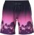 Ulla Popken Active Wide Leg Elastic Waist Palm Tree Pattern Mesh Shorts Black - Jeans & Broeken in Grote Maten – Plus Size - 