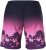 Ulla Popken Active Wide Leg Elastic Waist Palm Tree Pattern Mesh Shorts Black - Jeans & Broeken in Grote Maten – Plus Size - 