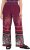 Ulla Popken Mixed Palm Print Elastic Waist Palazzo Pants Red - Jeans & Broeken in Grote Maten – Plus Size - 