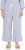 Ulla Popken Coastal Stripe Linen Blend Elastic Waist Culottes Blue - Jeans & Broeken in Grote Maten – Plus Size - 