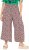 Ulla Popken Rose Wide Leg Elastic Waist Leopard Pattern Culottes White - Jeans & Broeken in Grote Maten – Plus Size - 