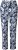 Ulla Popken Feather Print Elastic Waist Pants Blue - Jeans & Broeken in Grote Maten – Plus Size - 