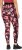 Ulla Popken Abstract Flower Print Performance Leggings Red - Jeans & Broeken in Grote Maten – Plus Size - 