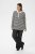Kaffe Curve Miana Long Sleeve Polo Chalk with Black Stripe - Poloshirts - 