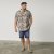North Latitude 61133 Piqué Poloshirt met All-Over Print Zand - Polo shirts - Grote Maten Poloshirts Heren