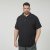 North Latitude 61329 Gebreide Polo Korte Mouw Zwart - Polo shirts - Grote Maten Poloshirts Heren