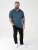 D555 Harvey Pique with Jacquard Collar & Cuffs Polo Teal - Polo shirts - Grote Maten Poloshirts Heren