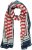 Ulla Popken Mix Stripe Scarf Forest Green - Modni dodaci - 