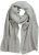 Ulla Popken Garter Stitch Knit Scarf Light Grey Melange - Modni dodaci - 
