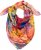 Ulla Popken Colorful Square Silk Scarf Rainbow - Modni dodaci - 