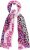 Ulla Popken Rainbow Leopard Print Scarf Pink - Modni dodaci - 
