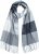 Ulla Popken Checked Fringed Hem Scarf Light Grey Melange - Modni dodaci - 