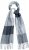 Ulla Popken Checked Fringed Hem Scarf Light Grey Melange - Modni dodaci - 
