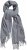Ulla Popken Ribbed Knit Fringed Hem Scarf Grey Melange - Modni dodaci - 
