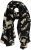 Ulla Popken Printed Silk Scarf Black - Modni dodaci - 