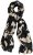 Ulla Popken Printed Silk Scarf Black - Modni dodaci - 