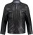 JP1880 Biker Style Leather Jacket Black - Jassen - Grote Maten Herenjassen