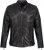 JP1880 Classic Biker Style Leather Jacket Black - Jassen - Grote Maten Herenjassen