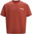 Jack & Jones Fold Crew Neck T-Shirt Red - T-shirts - Grote Maten T-shirts Heren
