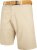 Kam Jeans 3402 Belted Dobby Weave Stretch Chino Shorts Beige - Korte broeken - Grote Maten Korte Broeken Heren