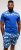Kam Jeans 5002 Palm Tree Panel Tee And Short Set Electric Blue - T-shirts - Grote Maten T-shirts Heren
