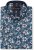 Kam Jeans 6061 Hibiscus Floral Print Short Sleeve Shirt Midnight Blue - Overhemden - Overhemden Grote Maten Heren