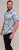Kam Jeans 6063 Summer Print Short Sleeve Shirt Blue - Overhemden - Overhemden Grote Maten Heren
