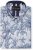 Kam Jeans 6063 Summer Print Short Sleeve Shirt Blue - Overhemden - Overhemden Grote Maten Heren