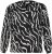 Kaffe Curve Mirta Tilly Blouse Zwart/Antique Zebra Print - Blouses & tunieken - 