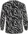 Kaffe Curve Mirta Tilly Blouse Zwart/Antique Zebra Print - Blouses & tunieken - 