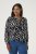 Kaffe Curve Mirta Tilly Blouse Zwart/Antique Zebra Print - Blouses & tunieken - 