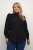 Kaffe Curve Ditta Smock Blouse Diepzwart - Blouses & tunieken - 