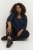 Kaffe Curve Ami 3/4 mouw Tuniek Midnight marine - T-shirts - 