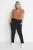 Kaffe Curve Jia Broek met riem Diepzwart - Jeans & Broeken in Grote Maten – Plus Size - 