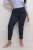 Kaffe Curve Leana Chino Broek 7/8 Middernacht Marineblauw - Jeans & Broeken in Grote Maten – Plus Size - 