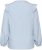 Kaffe Curve Lenia Flounce Shirt Powder Blue Stripe - Blouseshirts - 
